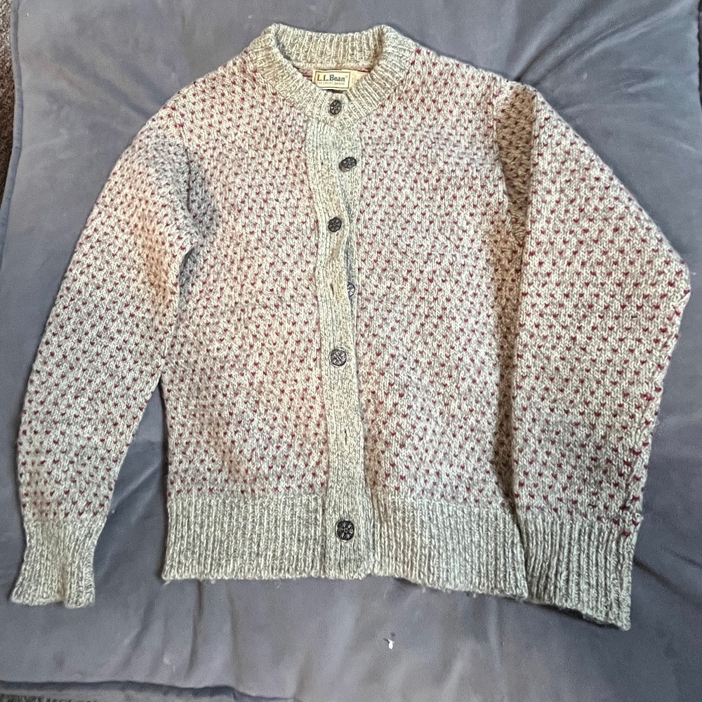 LL Bean Vintage Wool-blend Cardigan